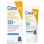 CeraVe 100% Mineral Sunscreen SPF 50 75ml – mineral face sunscreen with zinc oxide, titanium dioxide, ceramides, niacinamide, and hyaluronic acid that protects skin from UV rays while keeping it hydrated.