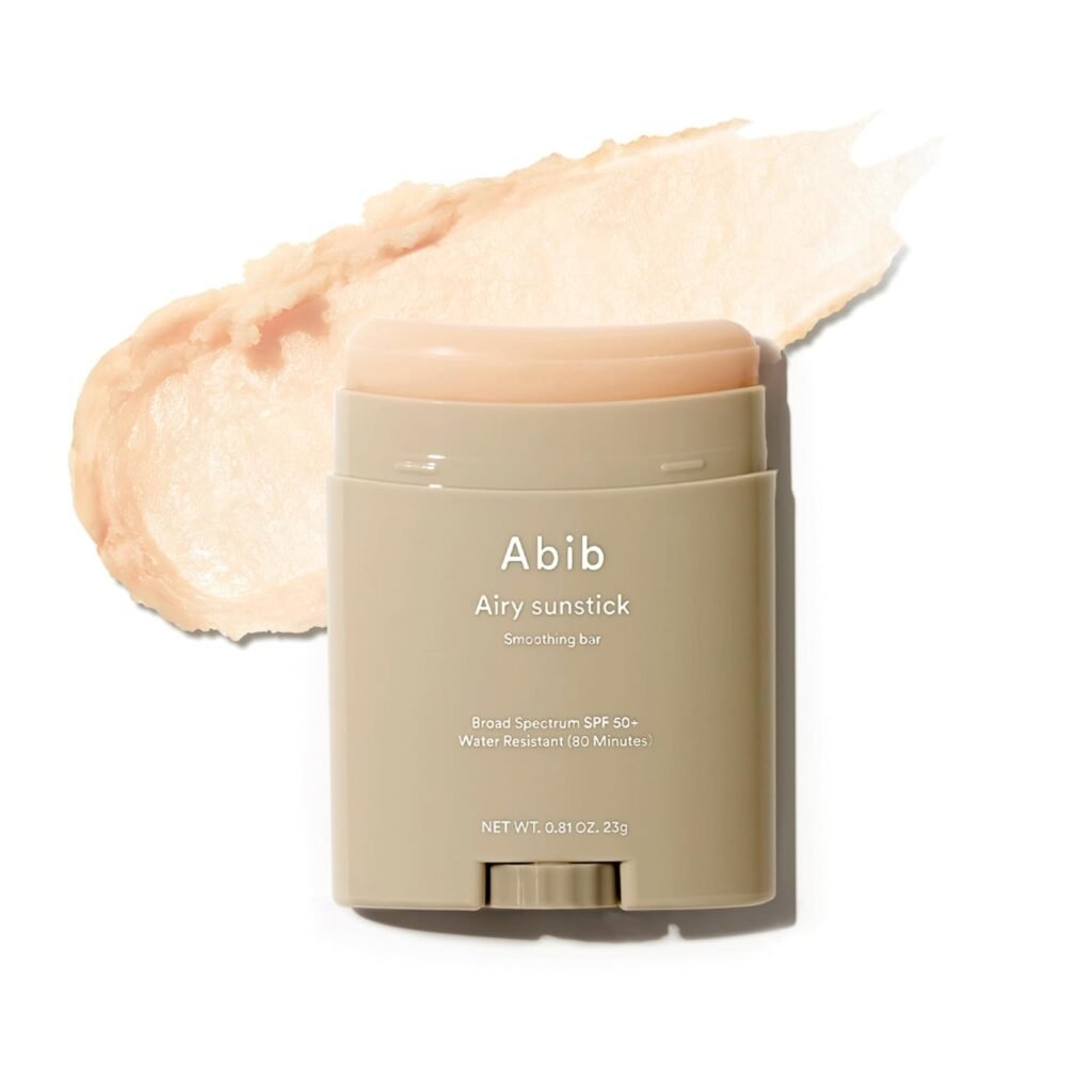 Abib Airy Sunstick Protection Bar Broad Spectrum SPF50+ PA++++ 23g – lightweight Korean sunscreen stick with airy matte finish and strong UVA/UVB protection.