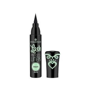 Essence Makeup Lash Princess Ink Eyeliner Black 3ml – precision black liquid eyeliner with intense pigment and long-lasting smooth application for defined eyes.