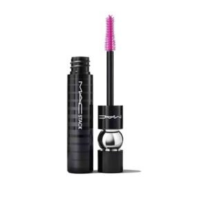 MAC Stack Superstack Mega Brush Mascara Black Stack 8ml – volumizing mascara with mega brush for dramatic, full, and defined lashes with intense black pigment.