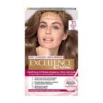 L'Oréal Paris Excellence Creme Hair Color 7.1 Ash Blonde – permanent hair dye with triple care formula for rich ash blonde color and 100% grey coverage.
