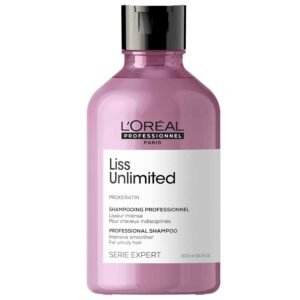 L'Oréal Professionnel Liss Unlimited Shampoo 300ml – smoothing shampoo with Prokeratin that helps control frizz, protect against humidity, and keep hair smooth and manageable.