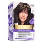 L'Oréal Excellence Cool Crème Permanent Hair Dye 4.11 Ultra Ash Brown – permanent hair color that provides cool-toned ash brown results while covering gray hair and protecting the hair during coloring.