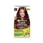 Garnier Color Naturals 5 Light Brown Hair Dye – nourishing permanent hair color enriched with natural oils that delivers natural light brown shade with full grey coverage and silky shine.