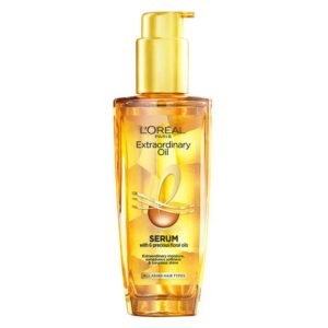 L’Oréal Paris Extraordinary Oil Serum 100ml – hair serum for dry, frizzy, and flyaway hair with 6 rare flower oils for smoothness, shine, and nourishment.