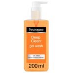 Neutrogena Deep Clean Face Wash 200ml – gentle facial cleanser for deep cleansing, oil control, and removal of dirt, makeup, and impurities for refreshed skin.