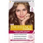 L'Oréal Paris Excellence Creme Hair Colour Natural Light Brown – long-lasting hair dye for natural light brown color, 100% grey coverage, and smooth, shiny hair.