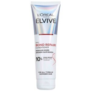 L'Oréal Paris Elvive Bond Repair Conditioner 150ml – repairing hair conditioner with citric acid complex that strengthens damaged hair and reduces breakage.