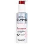 L'Oréal Paris Elvive Bond Repair Leave-In Serum 150ml – repairing leave-in hair serum with citric acid complex for heat protection, stronger hair, and reduced split ends.