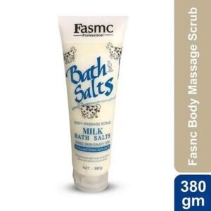 Fasmc Professional Bath Salts Body Massage Scrub Milk 380g – exfoliating milk bath salt scrub that removes dead skin cells and leaves skin smooth and glowing.