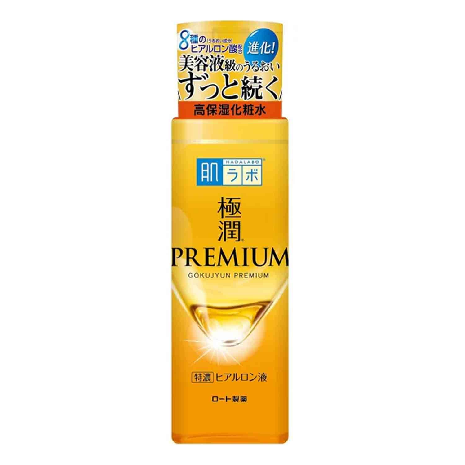 Hada Labo Gokujyun Premium Hyaluronic Acid Lotion – 170ml Hada Labo Gokujyun Premium Hyaluronic Acid Lotion 170ml – Japanese ultra-hydrating toner with multiple hyaluronic acids for deep moisture and plump skin.