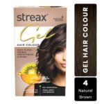 Streax Gel Hair Colour Natural Brown – nourishing permanent hair color gel that delivers a rich natural brown shade with smooth, shiny, and vibrant finish.