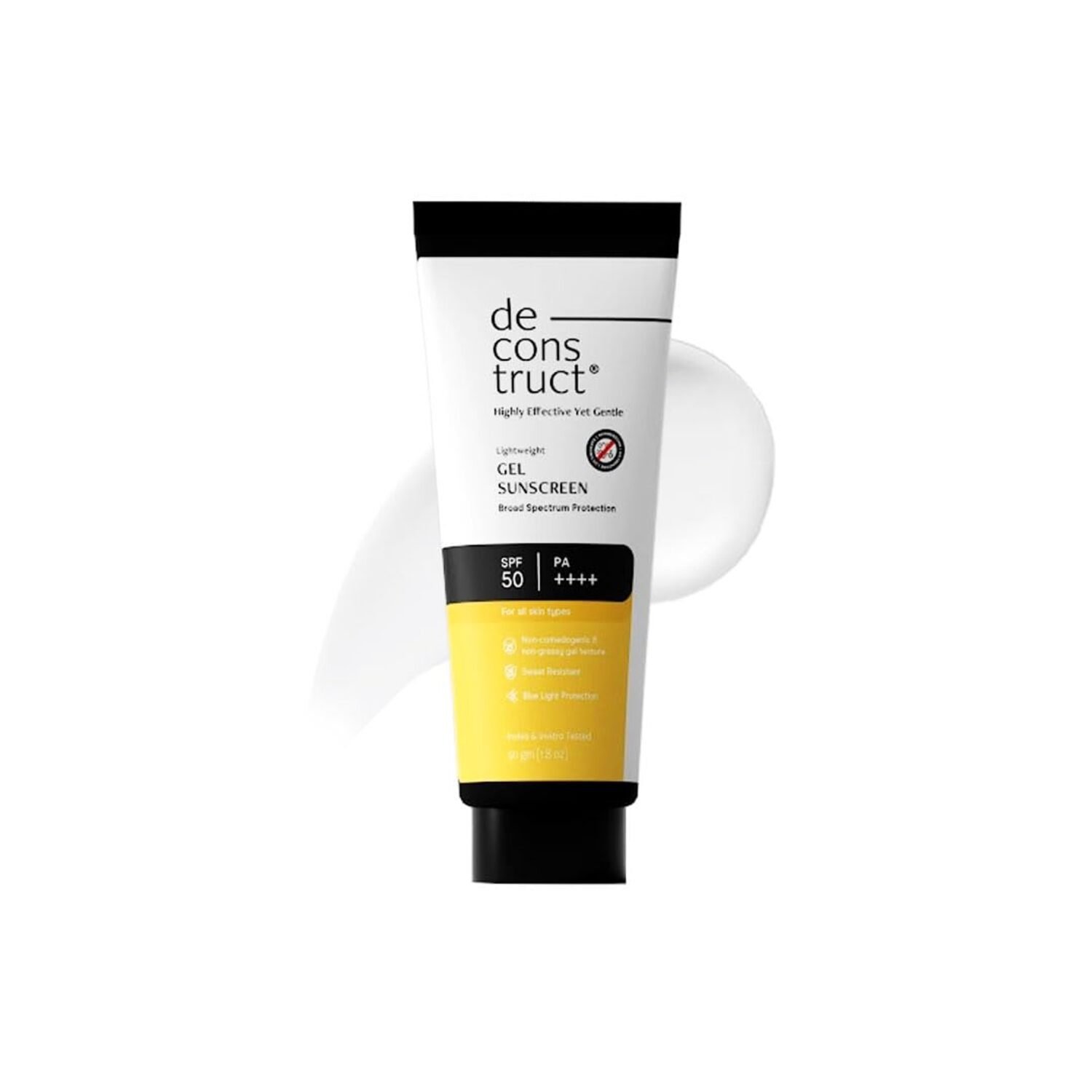Deconstruct Gel Sunscreen SPF 50 PA++++ for Oily Skin – 50g Deconstruct Gel Sunscreen SPF 50 PA++++ 50g – Lightweight, non-greasy sunscreen for oily skin with broad spectrum UV protection and fast-absorbing gel formula.
