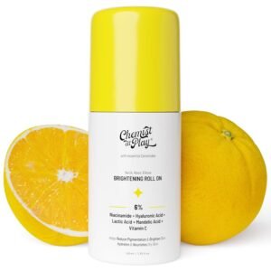 Chemist at Play Vitamin C Brightening Roll On 40ml – Targets dark neck, knees, and elbows for brighter, even-toned skin.
