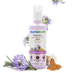 Mamaearth Rosemary Hair Oil with Rosemary & Methi Dana 150ml – Hair growth oil that strengthens roots, reduces hair fall, and nourishes scalp naturally.