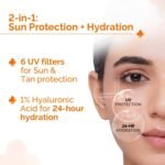 The Derma Co Hyaluronic Sunscreen Aqua Gel SPF50 PA+ 50g - Image 2