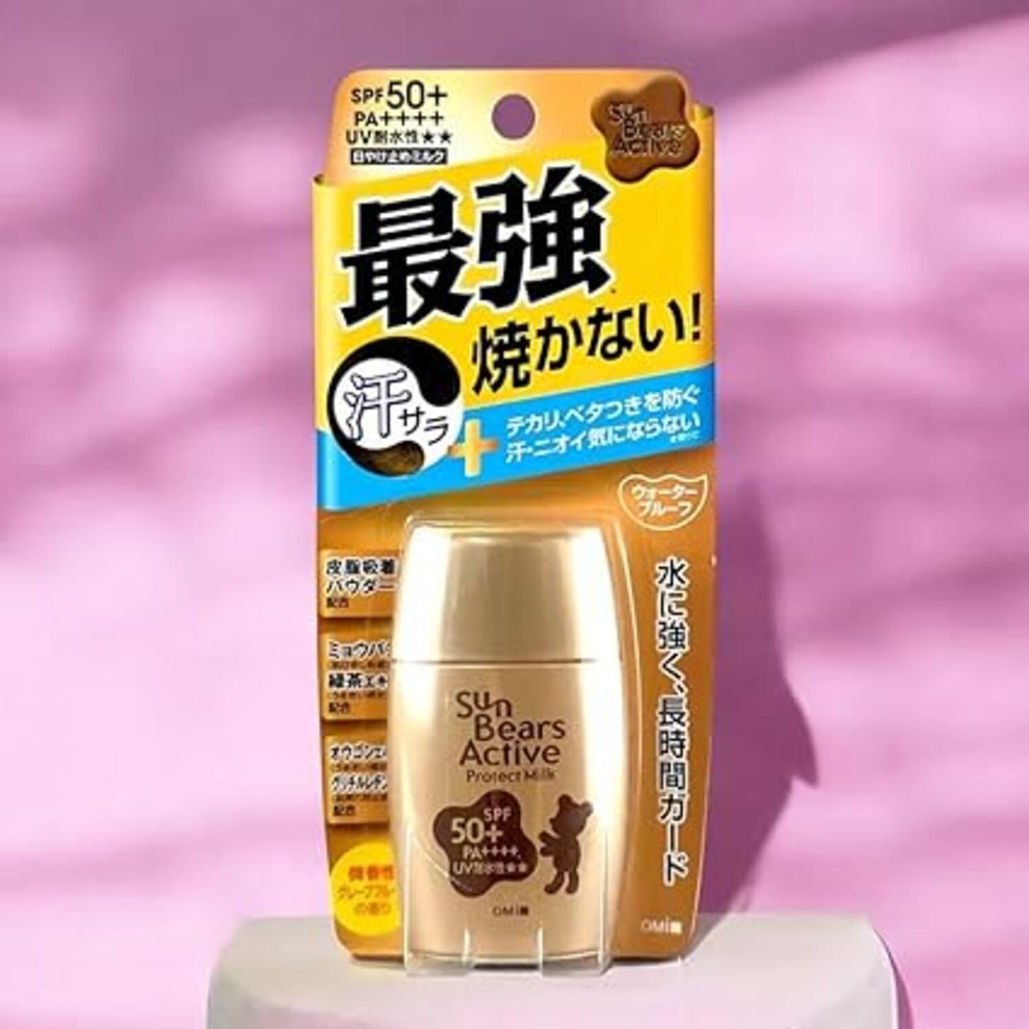 Omi Brotherhood Sun Bears Active Protect Milk SPF50+ PA++++ – 30g Omi Brotherhood Sun Bears Active Protect Milk SPF50+ PA++++ 30g – Lightweight Japanese sunscreen milk with strong UV protection, sweat-resistant formula, and matte finish.