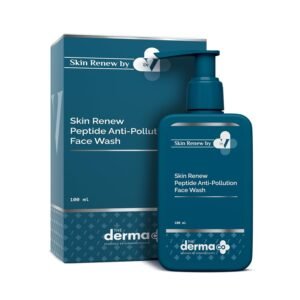 The Derma Co X Dr V Skin Renew Anti-Pollution Face Wash 100ml – Gentle facial cleanser that removes dirt, pollution, and impurities while keeping skin soft and non-dry.