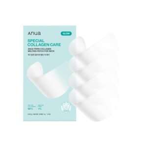 Anua PDRN Collagen Melting Neck Patch 4EA – Firming patch for neck & forehead fine lines with salmon DNA for lifting effect.