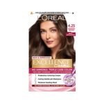 L'Oréal Paris Excellence Crème Hair Color 4.25 Aishwarya’s Brown – Rich radiant brown hair dye with Pro-Keratin for 100% grey coverage and long-lasting glossy color.