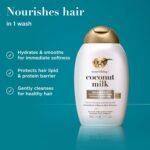 OGX Nourishing + Coconut Milk Moisturizing Shampoo – 385ml - Image 3