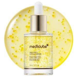 Medicube Deep Vita C Capsule Serum 30ml – Brightening serum with Vitamin C capsules that reduces dark spots, boosts glow, and improves skin tone.