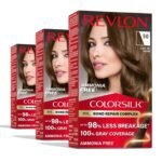 Revlon ColorSilk 50 Light Ash Brown Hair Color – Ammonia-free dye with bond repair for cool-toned brown and full gray coverage.