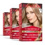 Revlon ColorSilk 70 Medium Ash Blonde Hair Color – Ammonia-free dye with bond repair complex for smooth, gray-covered blonde hair.