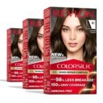 Revlon ColorSilk 41 Medium Brown Hair Color – Ammonia-free dye with bond repair for natural brown shade and full gray coverage.