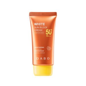 DABO White Sunblock Cream Power Sun Shield SPF50+ PA+++ 70ml – Brightening sunscreen with strong UV protection and smooth finish.