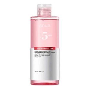 Anua Niacinamide TXA Brightening Booster Toner 250ml – Brightening toner with niacinamide and tranexamic acid to reduce dark spots, even skin tone, and hydrate skin.