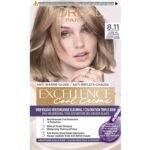 L’Oréal Paris Excellence Hair Color 8.11 Ultra Ash Light Blonde – Permanent hair dye with cool ash tones to neutralize brassiness and deliver soft, light blonde hair with shine.