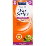 Beauty Formulas Argan Oil Wax Strips 20pcs – Easy hair removal strips for legs & body with nourishing argan oil for smooth skin.
