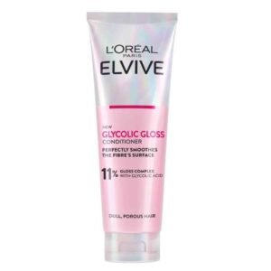 L’Oréal Elvive Glycolic Gloss Conditioner 150ml – Smooths dull, porous hair and boosts shine with glycolic acid complex.
