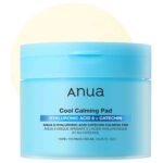 Anua 8 Hyaluronic Acid Catechin Calming Pad 185ml (110ea) – Hydrating toner pads for soothing, pore care & cooling effect.