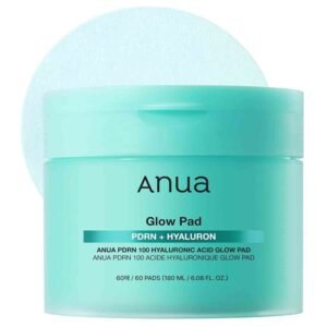 Anua PDRN 100 Hyaluronic Acid Pad 60 Pads – Dual-textured toner pads with salmon DNA & collagen for hydration and glass skin glow.
