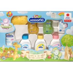 Kodomo Baby 8pcs Gift Set – Complete baby care set including shampoo, lotion, soap, and other essentials for gentle and safe baby care.