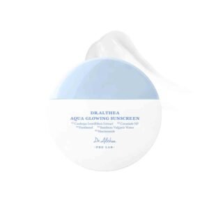 Dr. Althea Aqua Glowing Sunscreen 45ml – Hydrating Korean sunscreen that provides UV protection while giving a radiant, dewy glow finish.