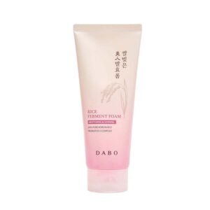 DABO Rice Ferment Foam Cleanser 180ml – Brightening face wash with rice ferment for deep cleansing and smooth skin.
