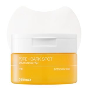 Celimax Pore+ Dark Spot Brightening Pad – exfoliating toner pads with hyaluronic acid for pores, dark spots, and smooth glowing skin (40 pads).