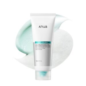 Anua PDRN Hyaluronic Acid Moisturizing Cleansing Foam 150ml – gentle hydrating face wash for dry skin with barrier repair and glass skin effect.