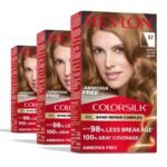 Revlon ColorSilk 57 Lightest Golden Brown – ammonia-free hair color with bond repair and 100% grey coverage for soft golden brown hair.