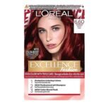 L’Oréal Paris Excellence Hair Color 6.60 Intense Spicy Red – vibrant permanent hair dye with bold red tone and full grey coverage.