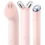 medicube Mini Booster Pro Plus Facial Device Pink – 3-in-1 Korean skincare device for pore cleansing, lifting, and skincare absorption.
