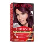 Revlon ColorSilk Hair Color 34 Deep Burgundy – rich burgundy permanent hair dye with 100% gray coverage and ammonia-free formula.