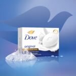 Dove Original Beauty Cream Bar 106g – moisturizing cleansing bar with ¼ cream for soft, smooth, and healthy skin.