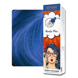 Streax Professional Hold & Play Funky Colour 100g – temporary hair color with styling hold, vibrant shades, and glossy finish.