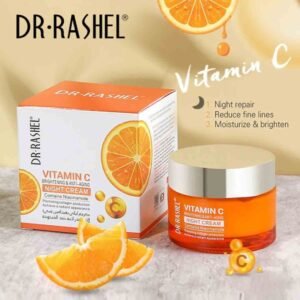 DR RASHEL Vitamin C Brightening & Anti-Aging Night Cream 50gm – overnight cream that hydrates, brightens skin, and reduces wrinkles.