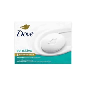 Dove Sensitive Skin Beauty Bar 106g – fragrance-free moisturizing cleansing bar for soft, smooth, and healthy skin.