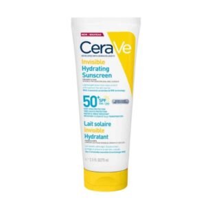 CeraVe Invisible Hydrating Sunscreen SPF50+ 177ml – lightweight broad-spectrum sunscreen with invisible finish and long-lasting hydration.